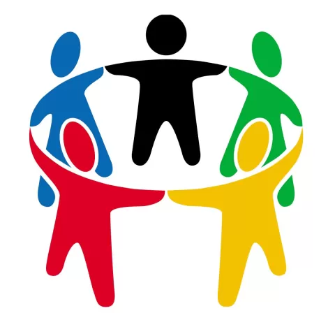 People holding hands (community)